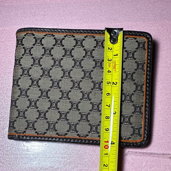 CELINE Macadam Canvas Leather Bifold Wallet Purse Men - Picture 5 of 16